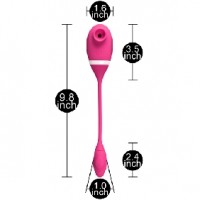 Clitoral Sucking Vibrator with Vibrating Egg Silicone 10 Function PINK